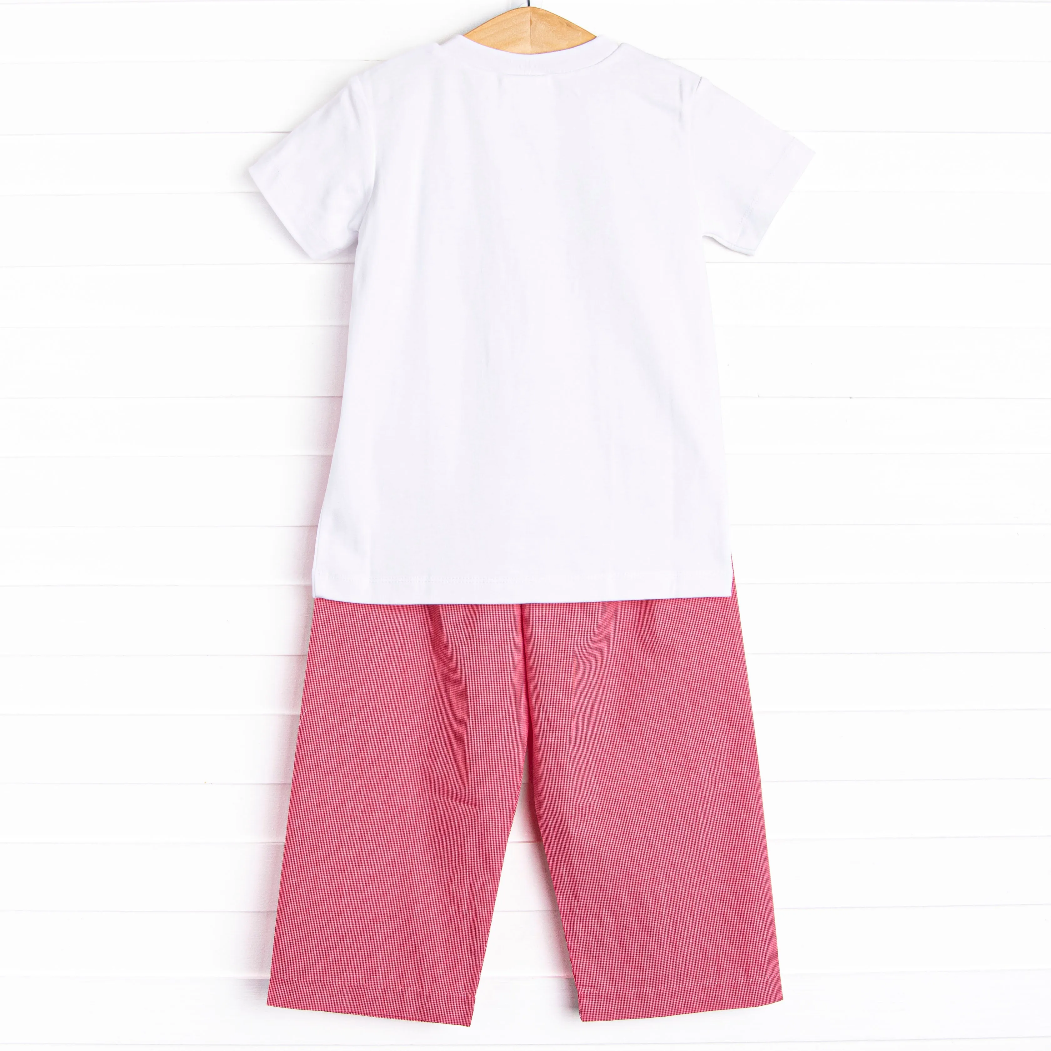 Dream Come True Applique Pant Set, Red