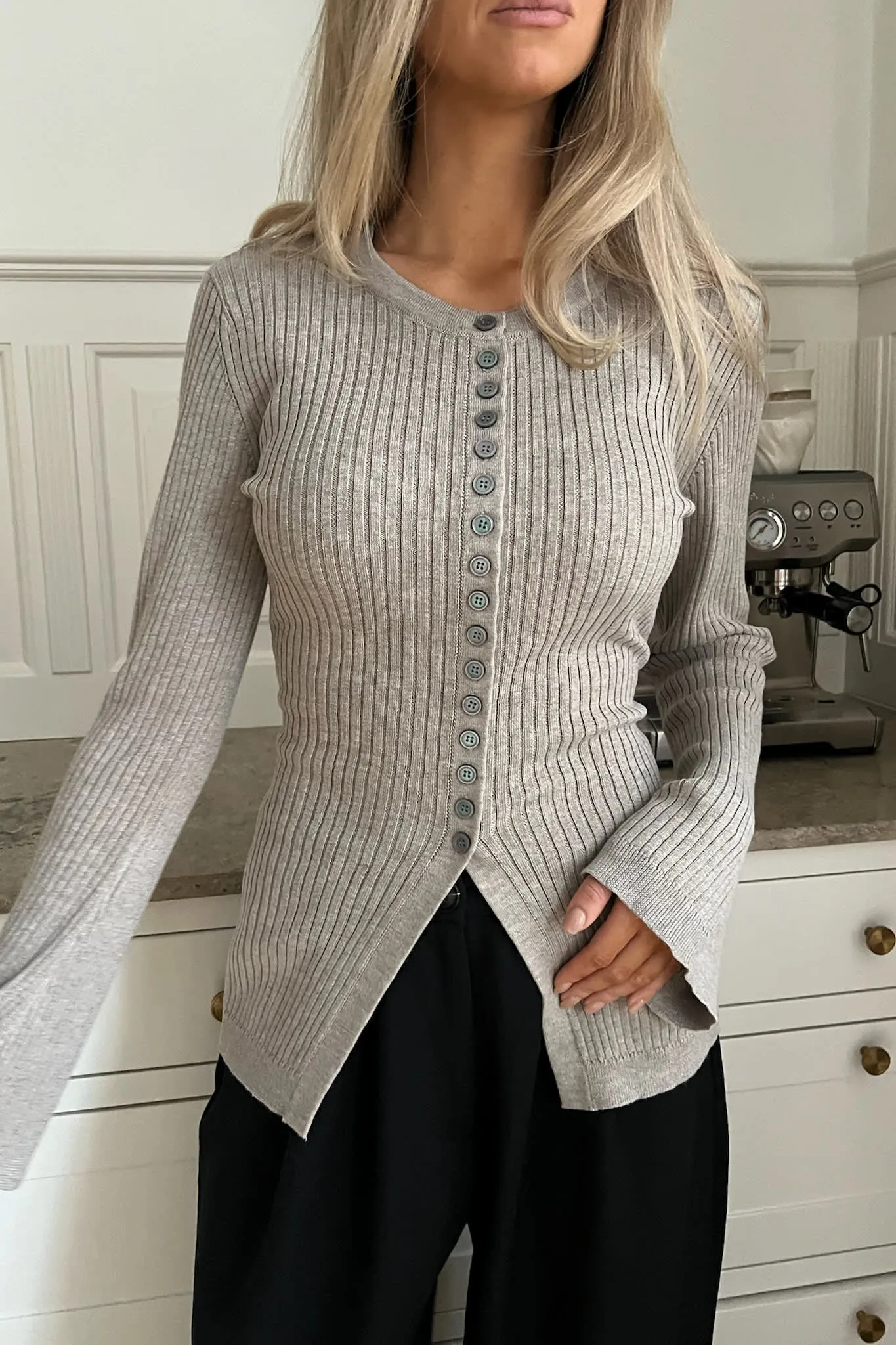 ElmaIC Cardigan - Lysebrun