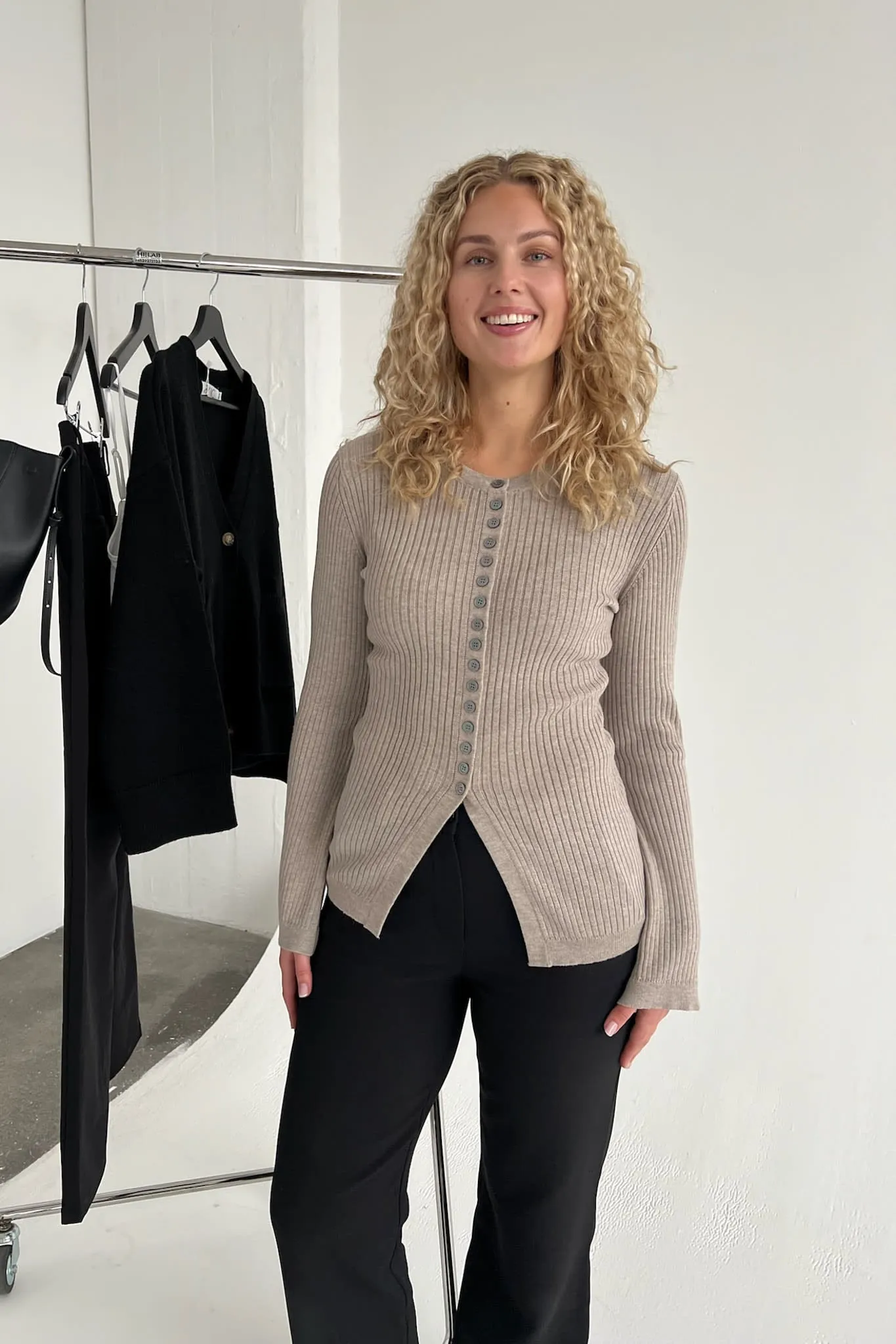 ElmaIC Cardigan - Lysebrun