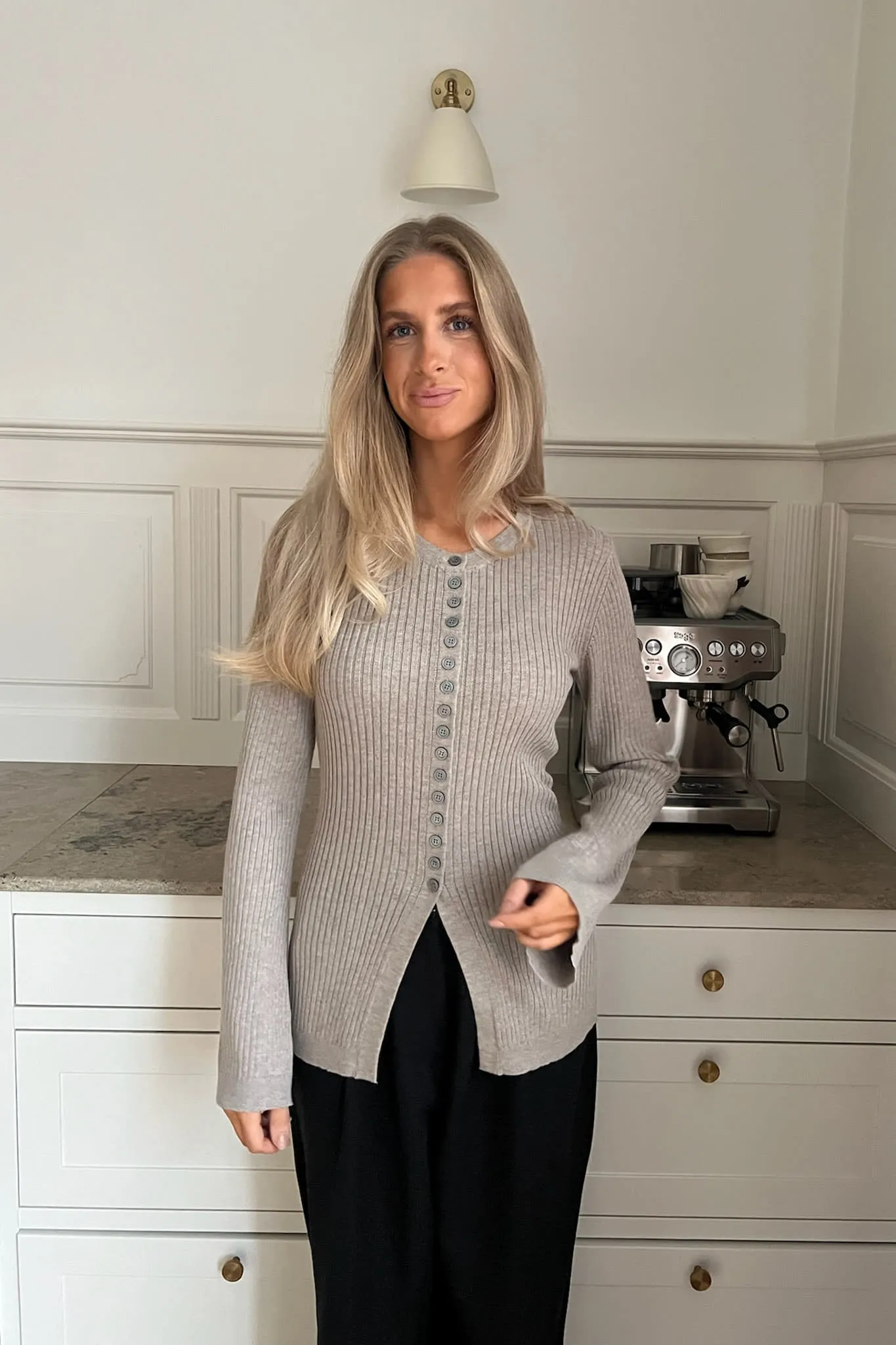 ElmaIC Cardigan - Lysebrun