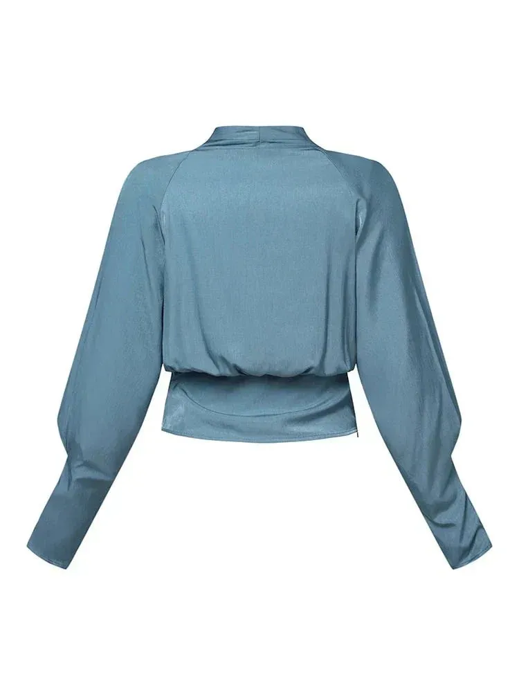 Elyse | Elegante Wikkelblouse met Lange Mouwen