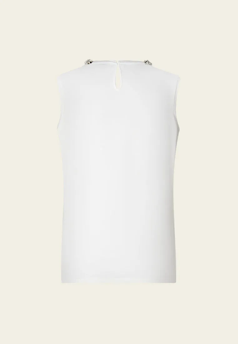 Embellished Chain-detail Sleeveless Top