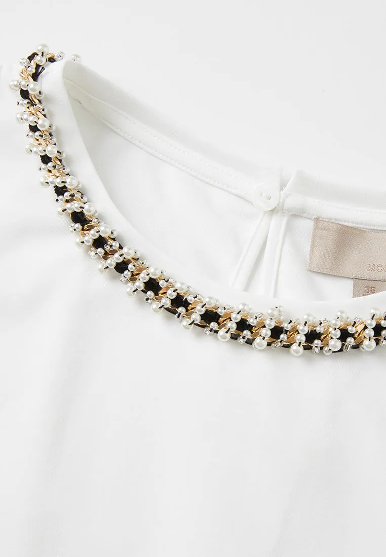 Embellished Chain-detail Sleeveless Top
