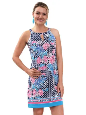 Engineered Knit Dress Sleeveless Halter Neck Style 146E80 NP