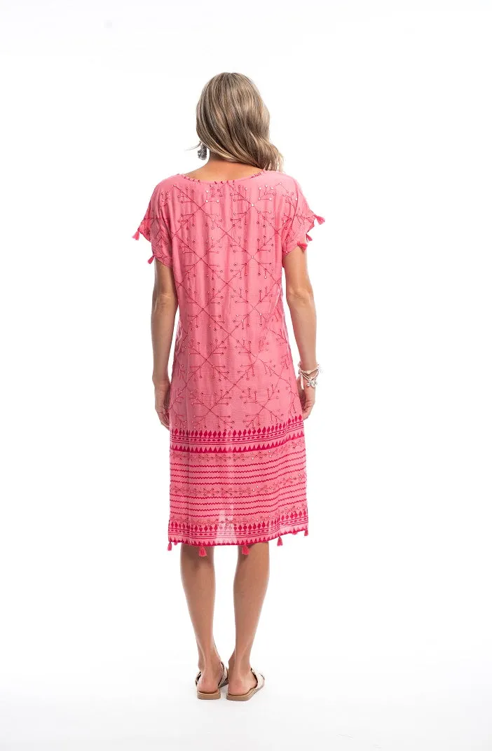 Escape Nur Fuchsia V Shift Dress