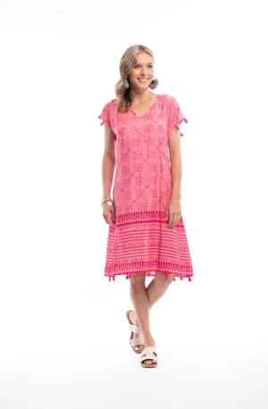 Escape Nur Fuchsia V Shift Dress