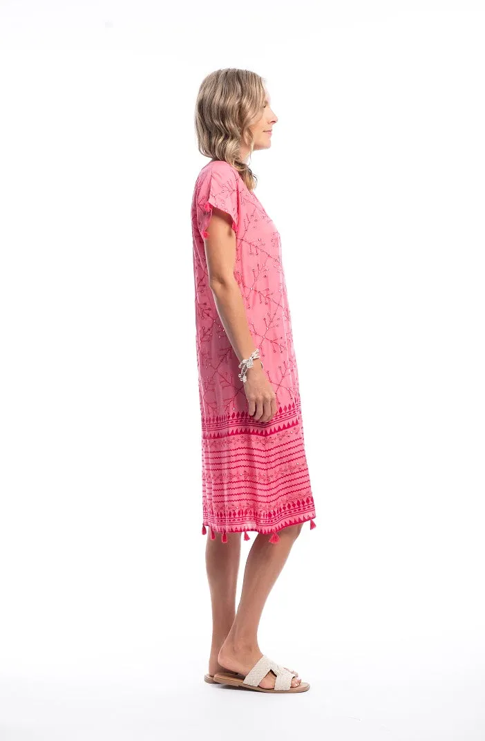 Escape Nur Fuchsia V Shift Dress