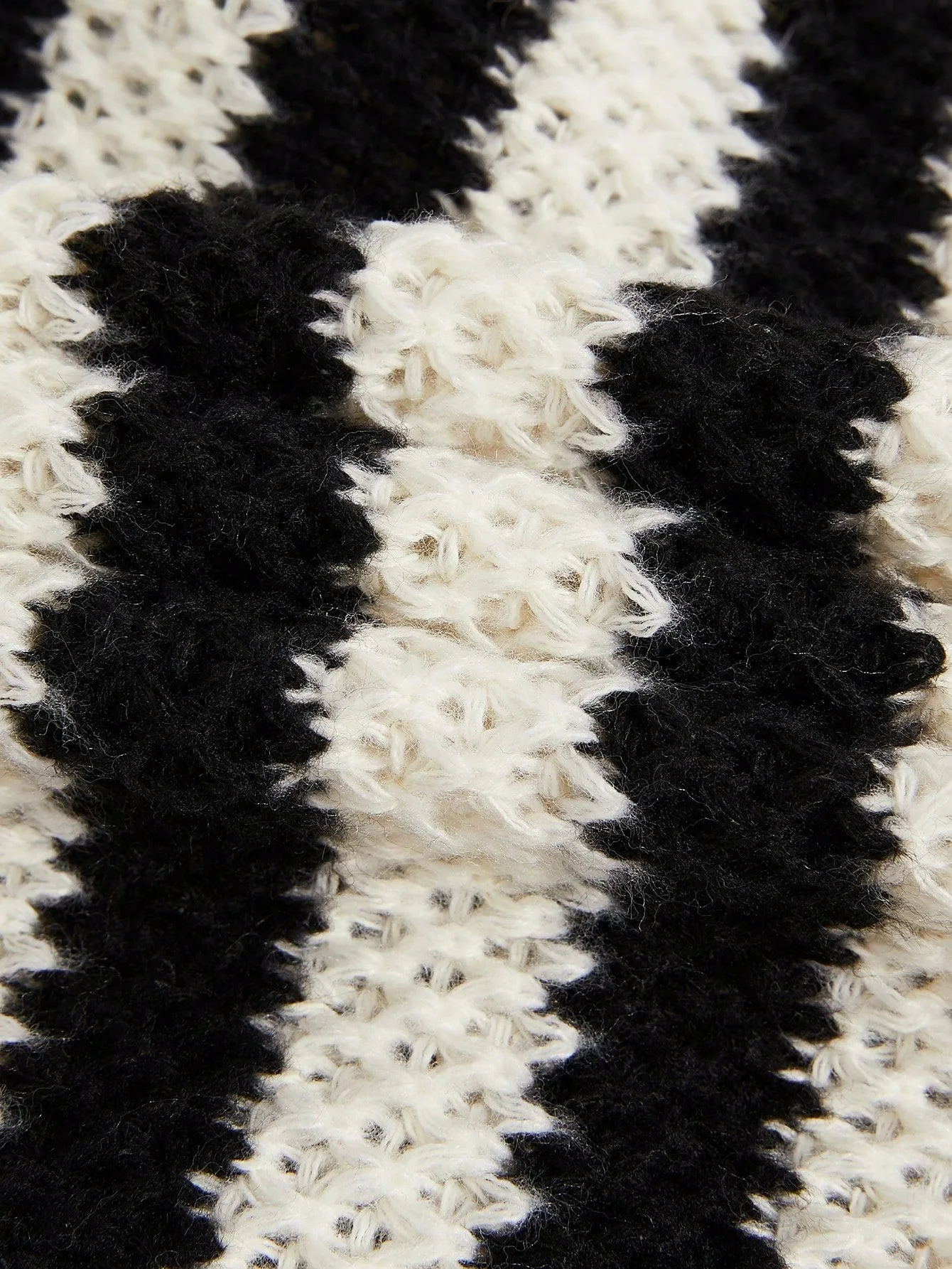 Essnce Striped Pattern Button Front Cardigan