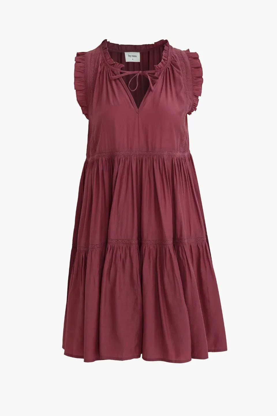 Etna Terracotta Tiered Summer Shift Mini Dress