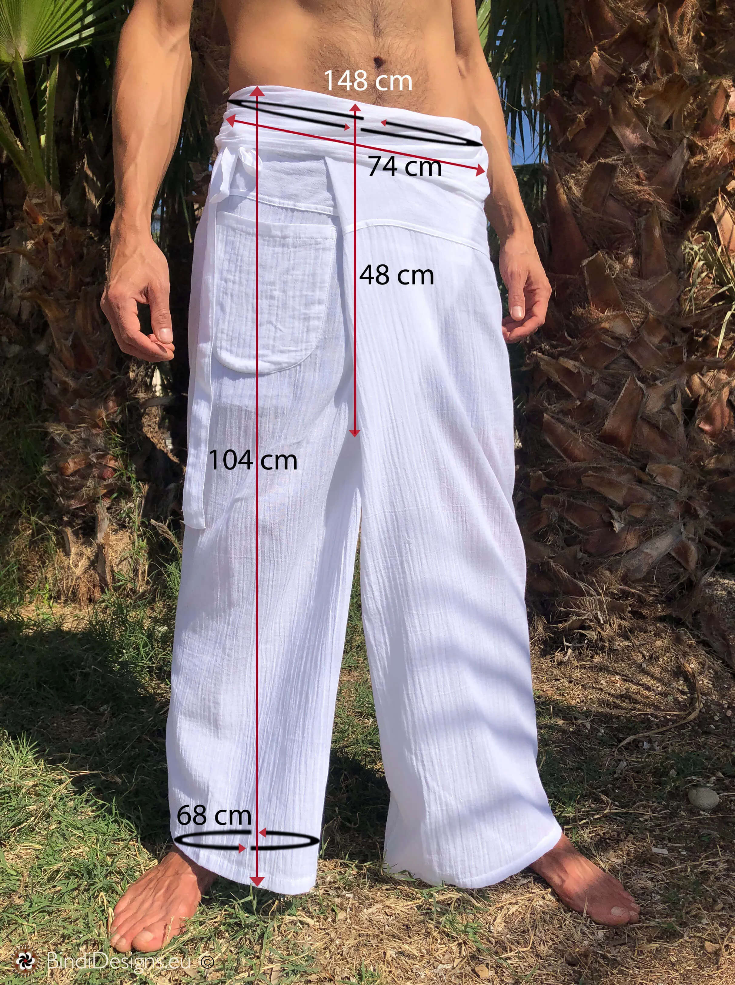 Extra Light Cotton Thai Fisherman Pants White
