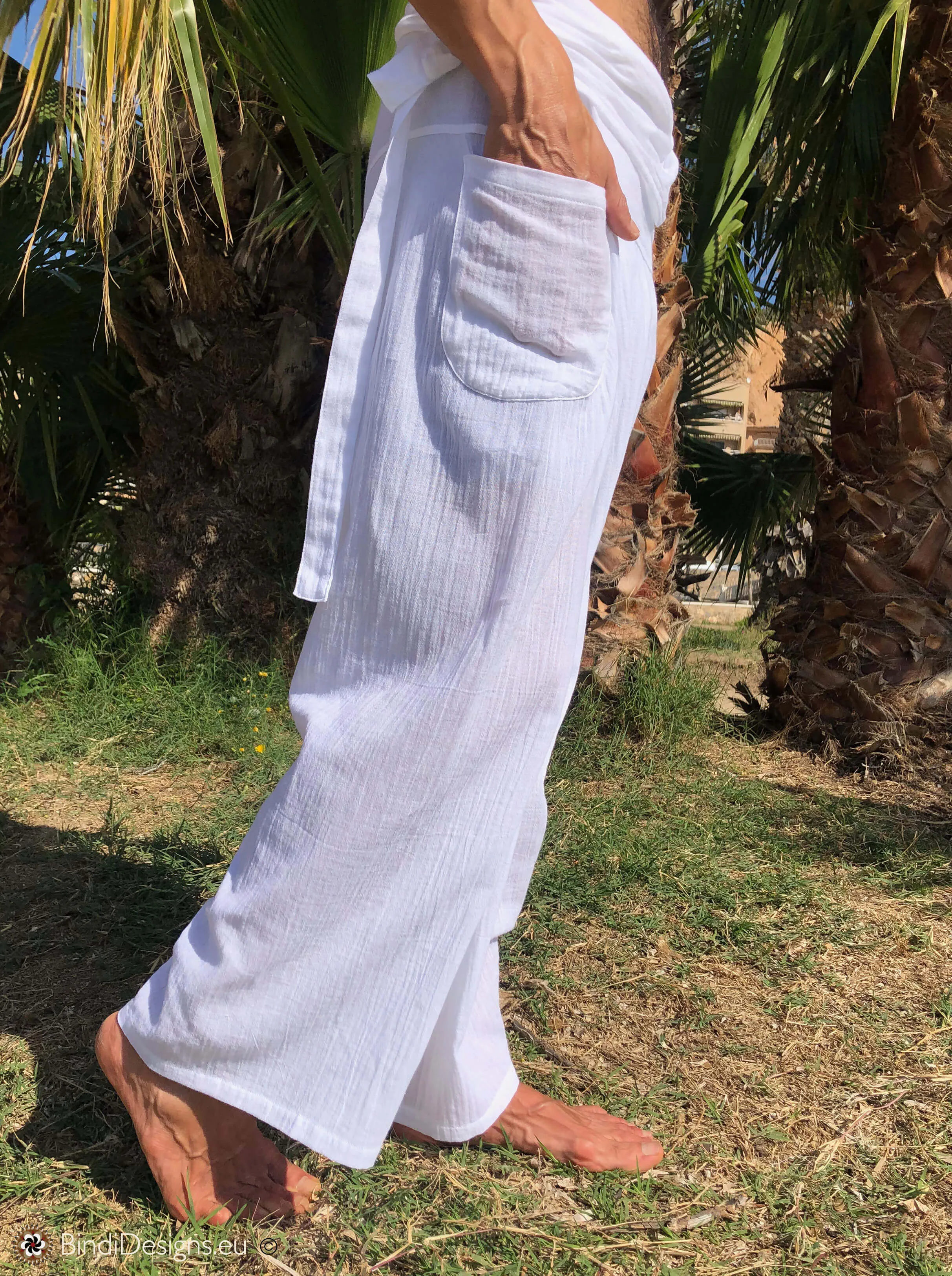 Extra Light Cotton Thai Fisherman Pants White