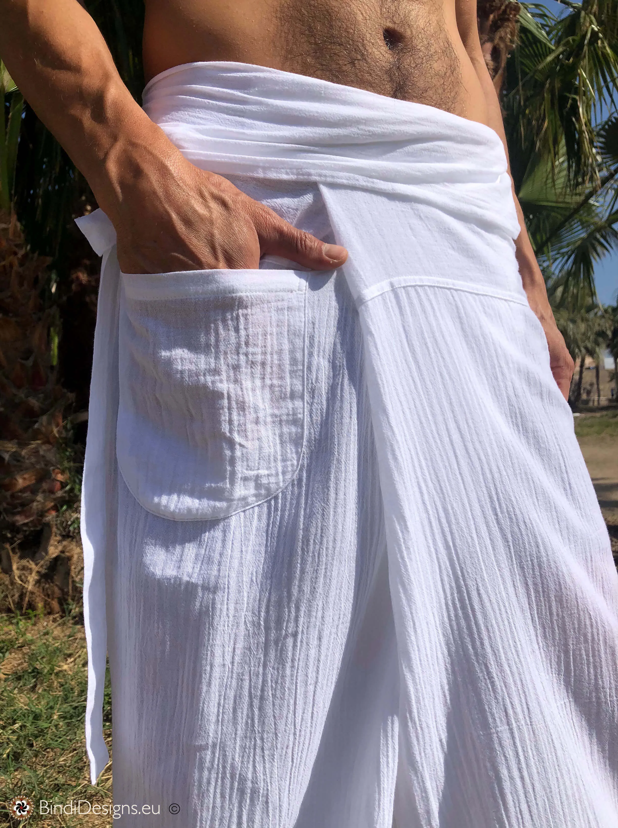 Extra Light Cotton Thai Fisherman Pants White