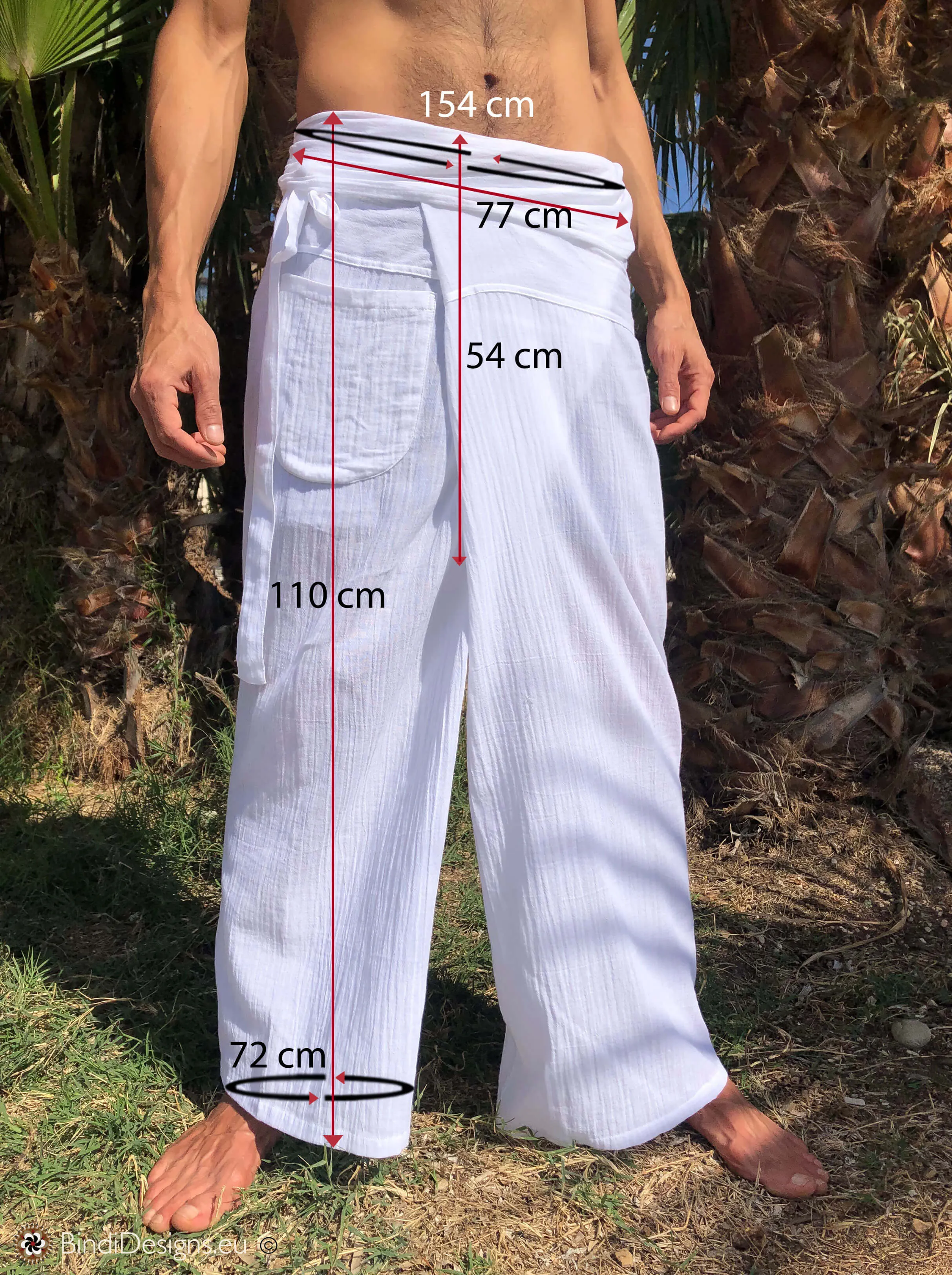 Extra Light Cotton Thai Fisherman Pants White