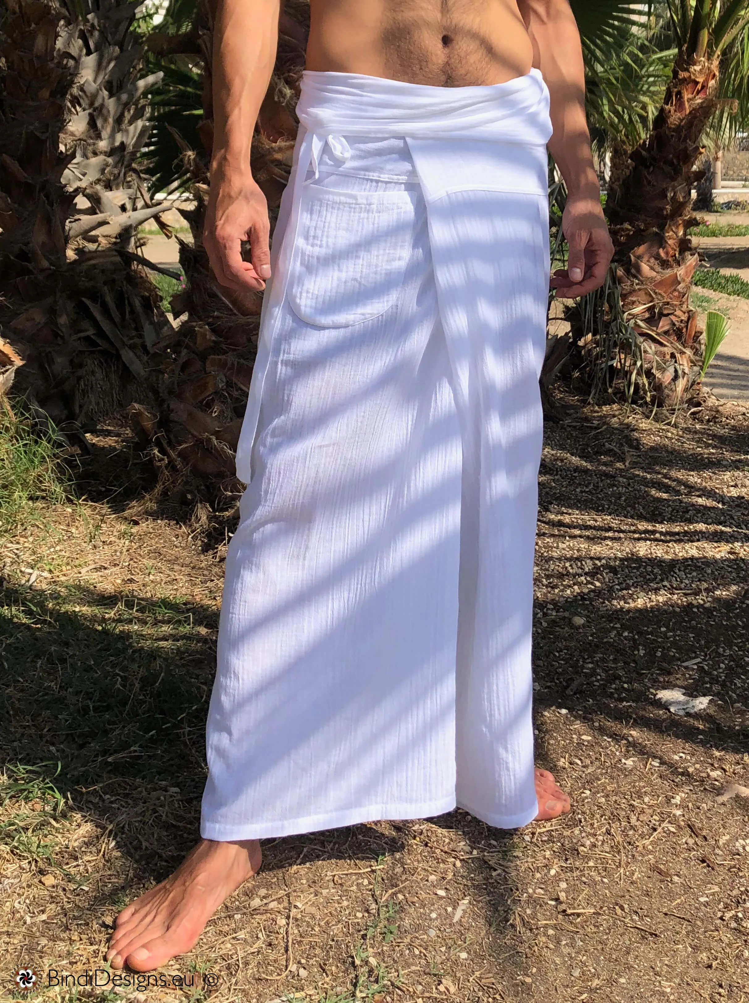 Extra Light Cotton Thai Fisherman Pants White