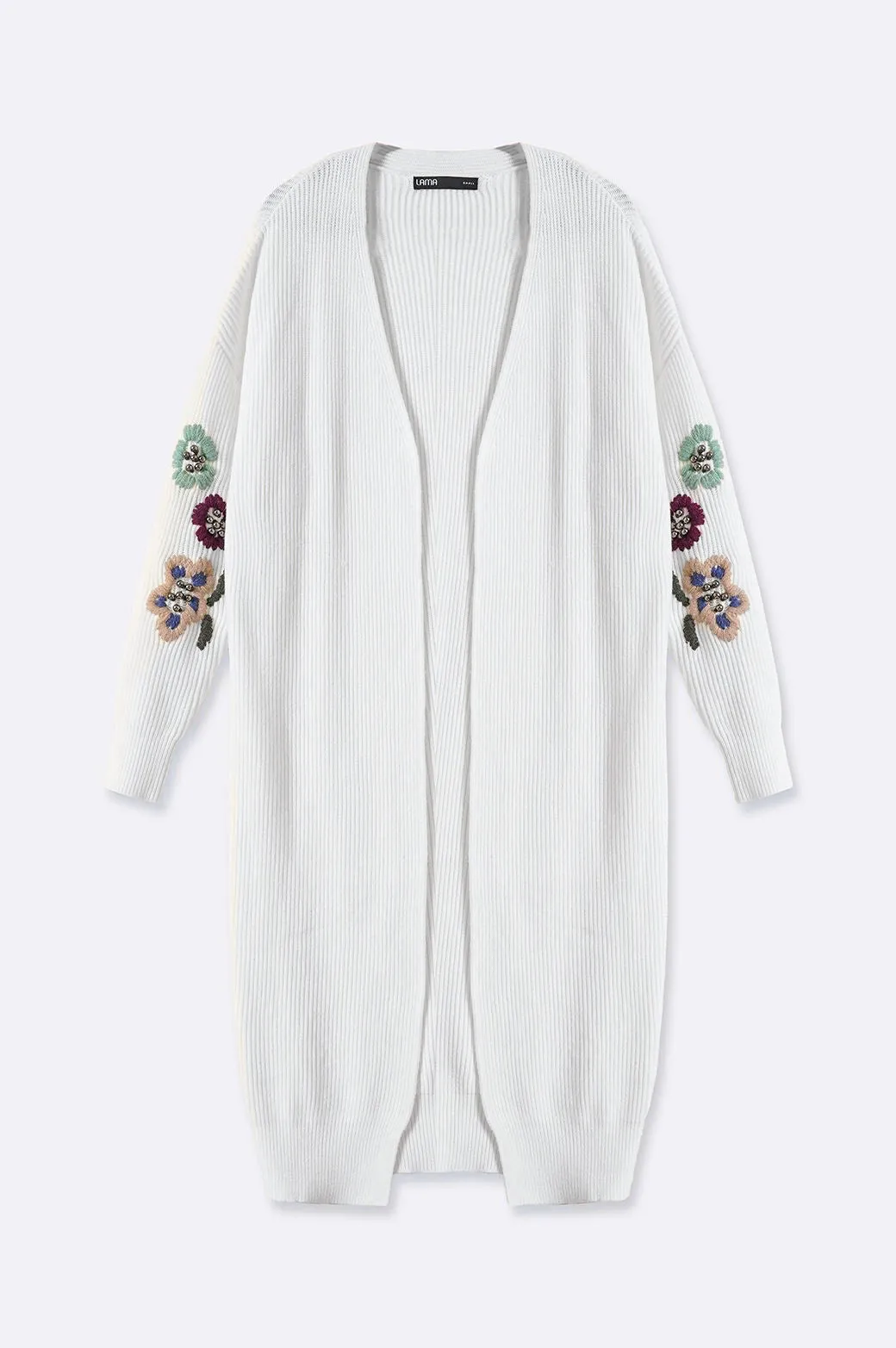 EXTRA LONG EMBROIDERED CARDIGAN