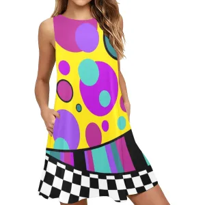 Fizzy Pop - Flared Shift Dress with Pockets (XS - 3XL)