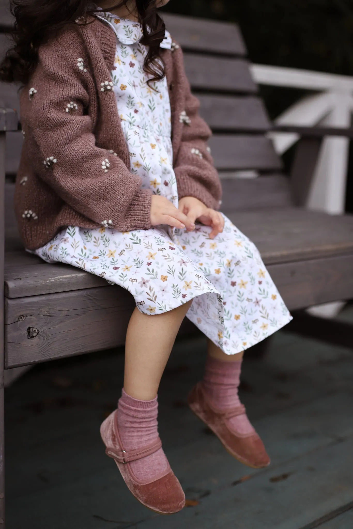 Flora cardigan | faded rose