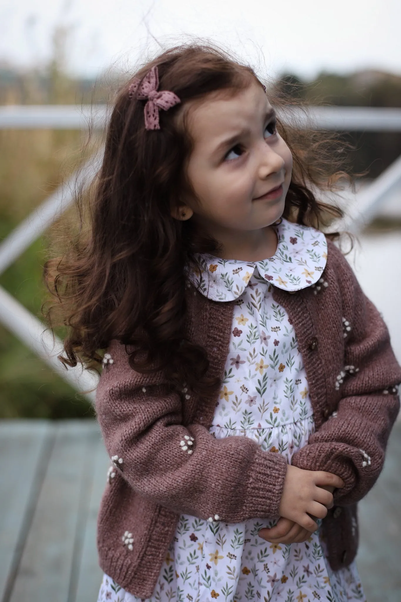 Flora cardigan | faded rose