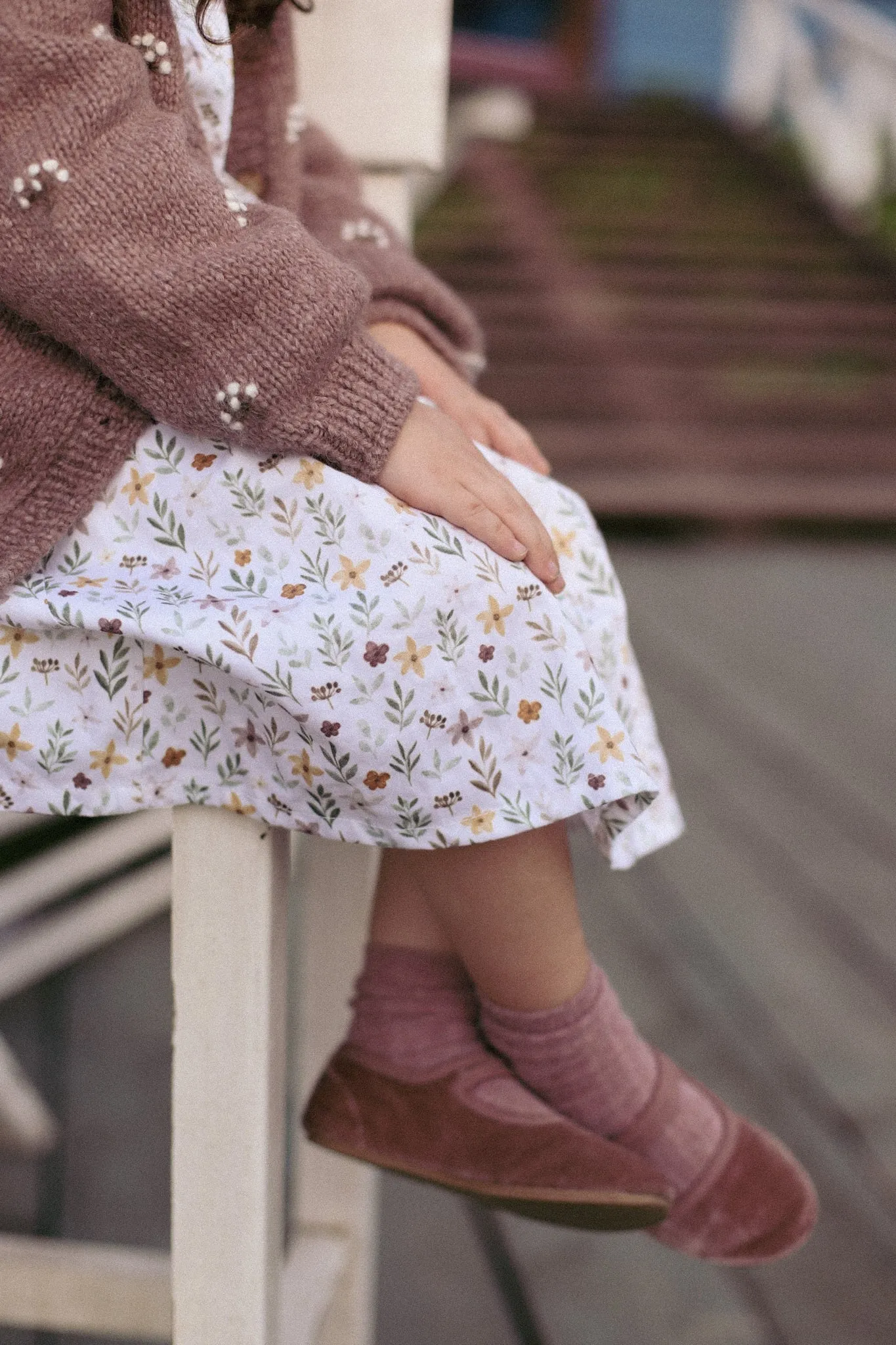 Flora cardigan | faded rose