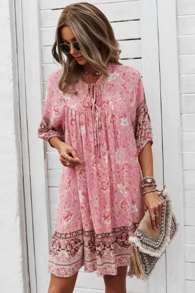 Floral babydoll shift dress