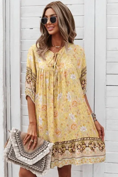 Floral babydoll shift dress