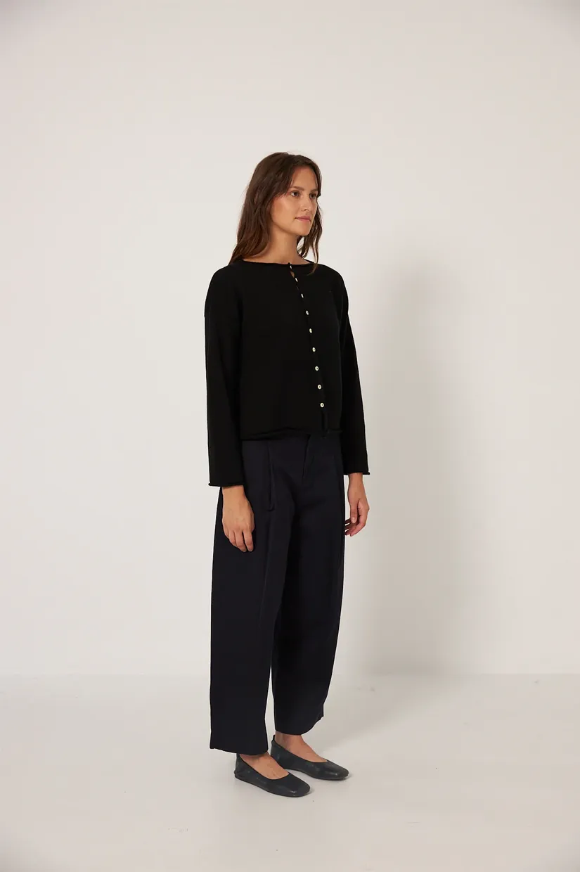 Francie The Doll's Reversible Cardigan - Black
