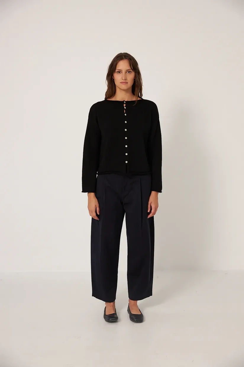 Francie The Doll's Reversible Cardigan - Black