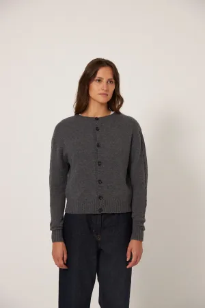 Francie The Kindred Cable Cardigan - Shadow Grey
