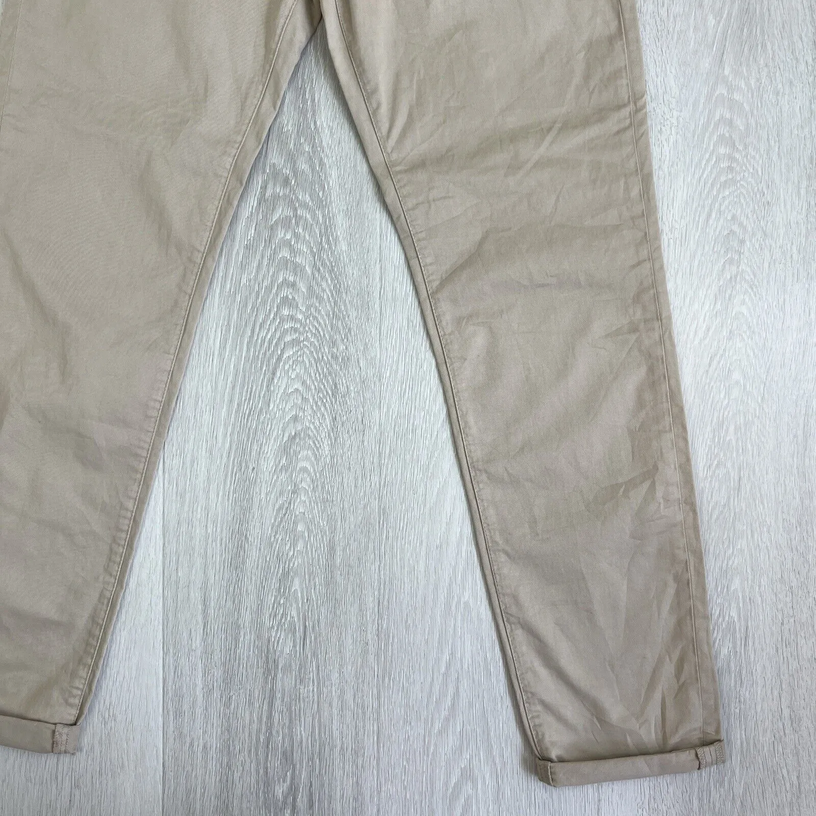 French Connection Mens Beige Slim Regular Fit Chinos Trouser Pants Size 30