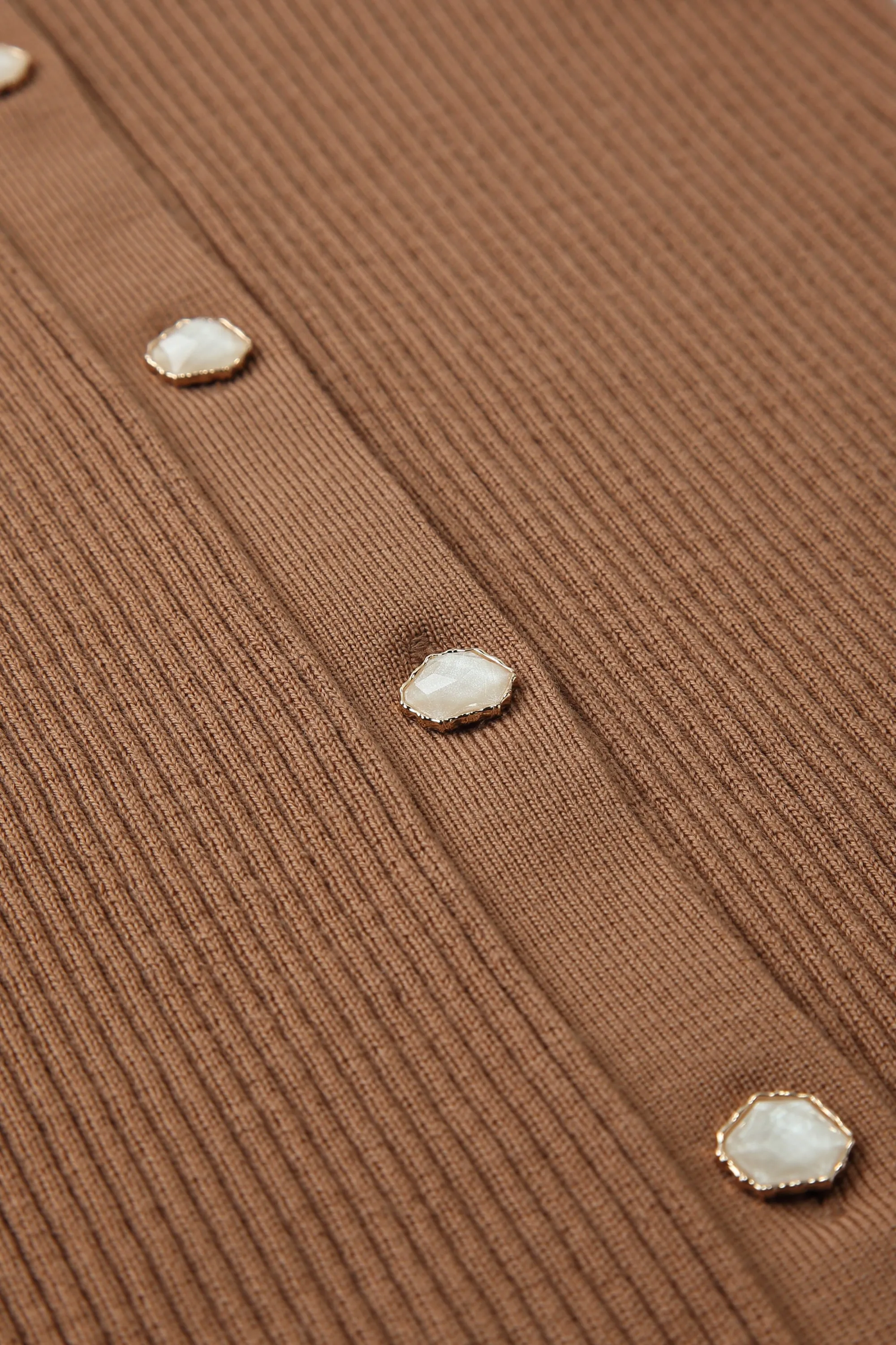 Future Nostalgia Wool Top - Brown