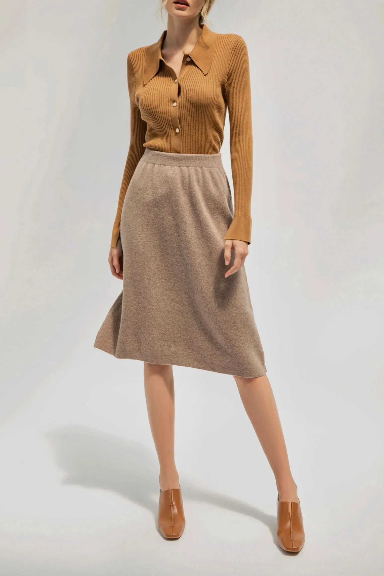 Future Nostalgia Wool Top - Brown