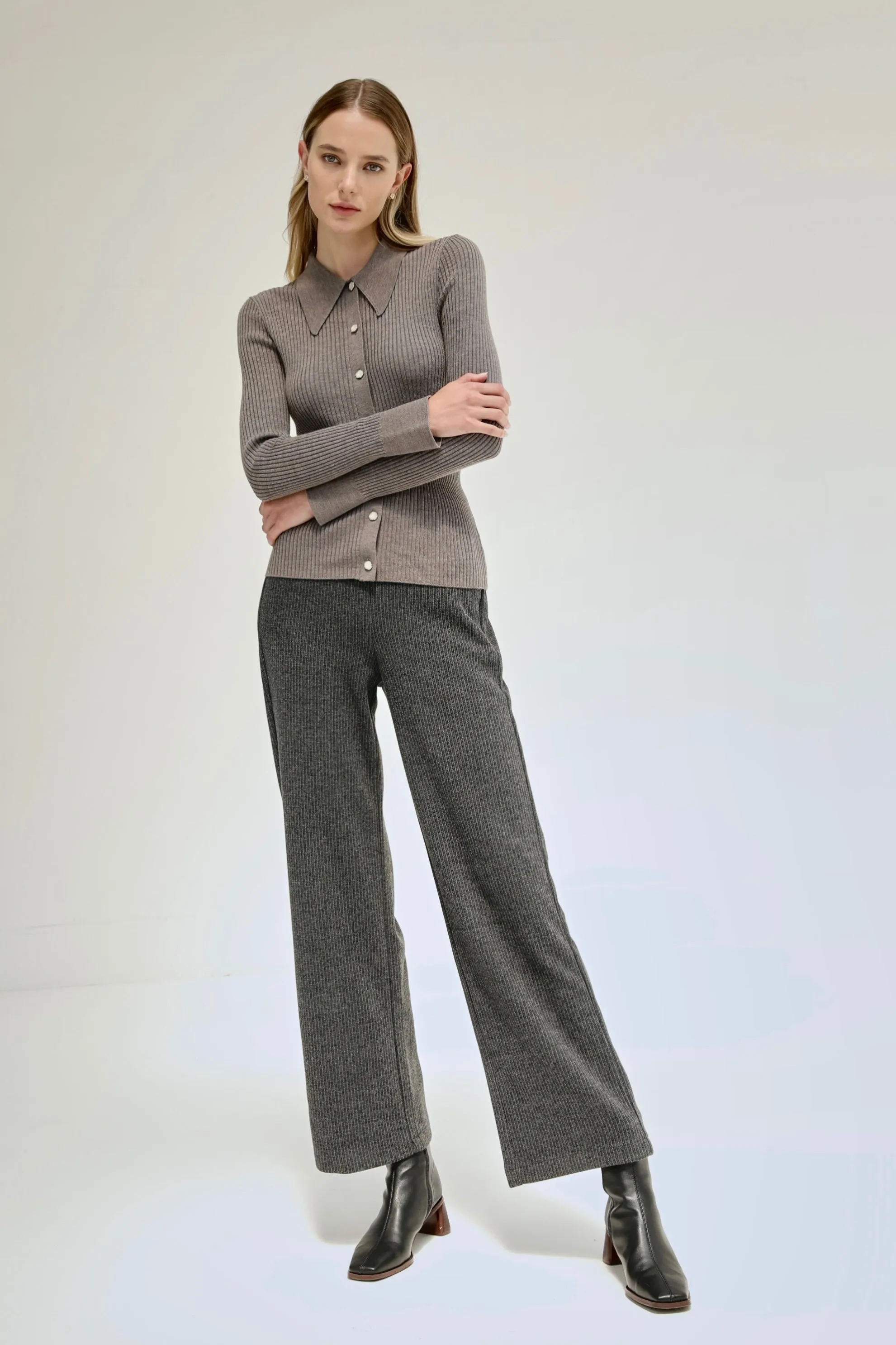 Future Nostalgia Wool Top - Grey