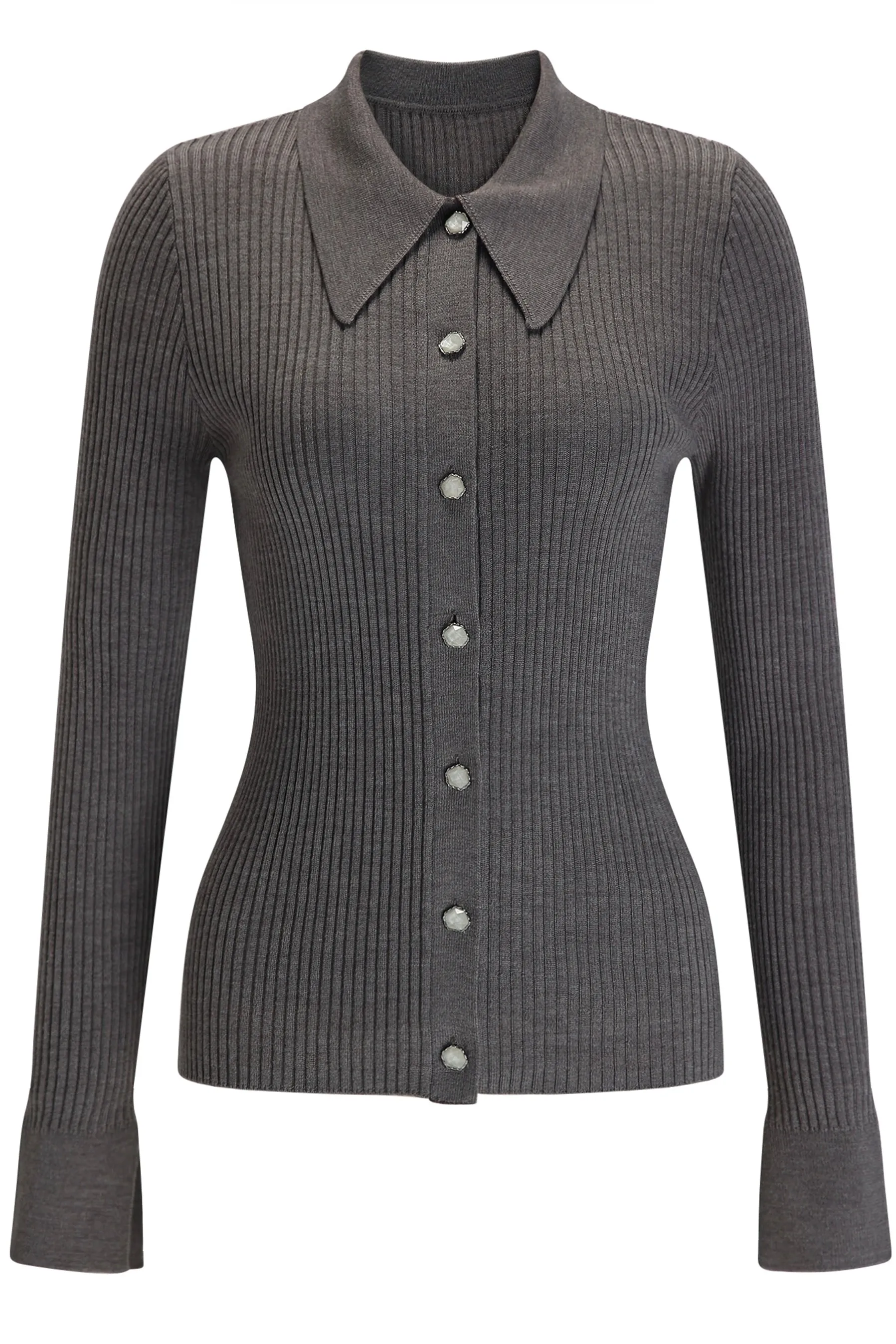 Future Nostalgia Wool Top - Grey