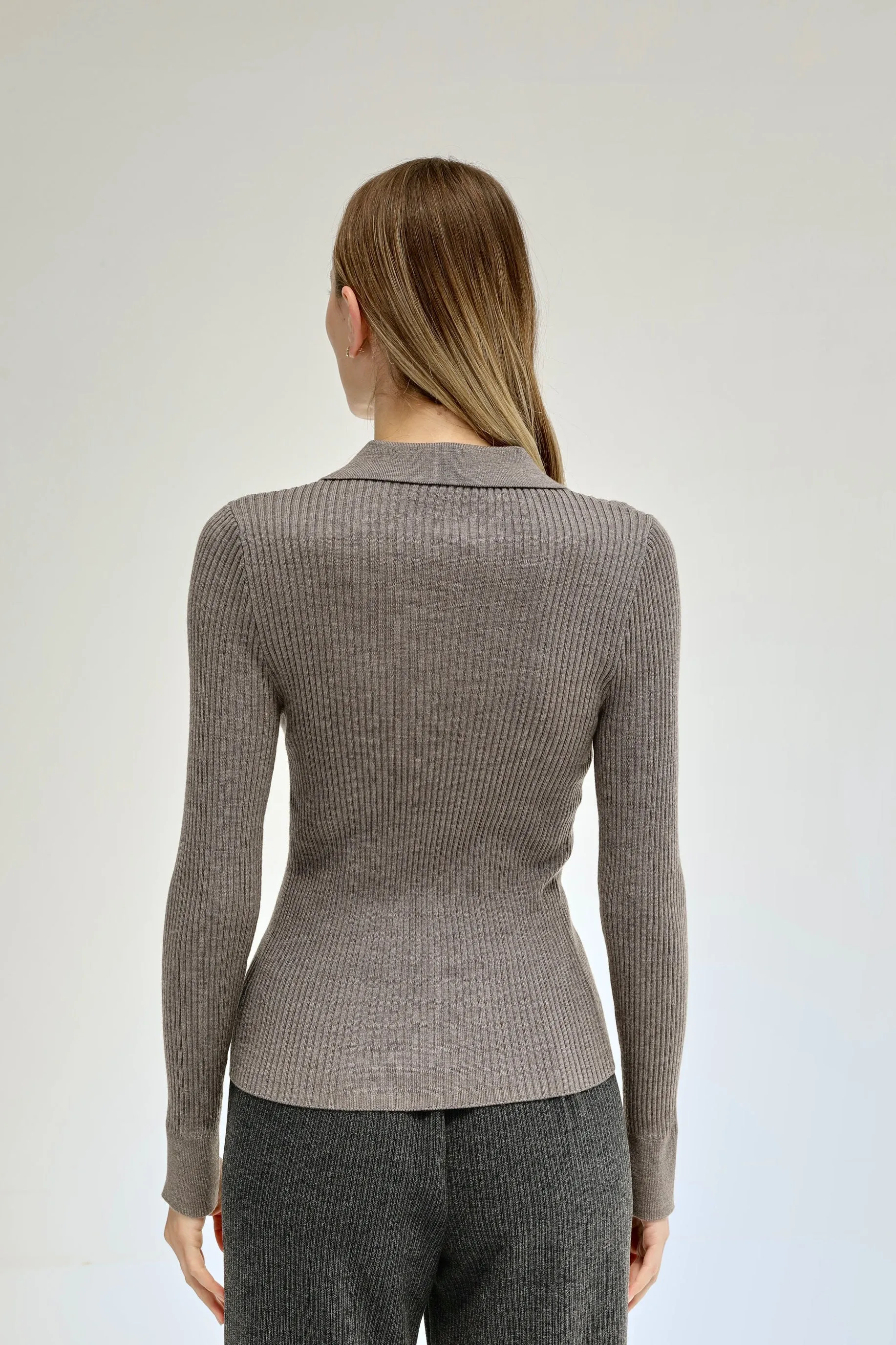 Future Nostalgia Wool Top - Grey