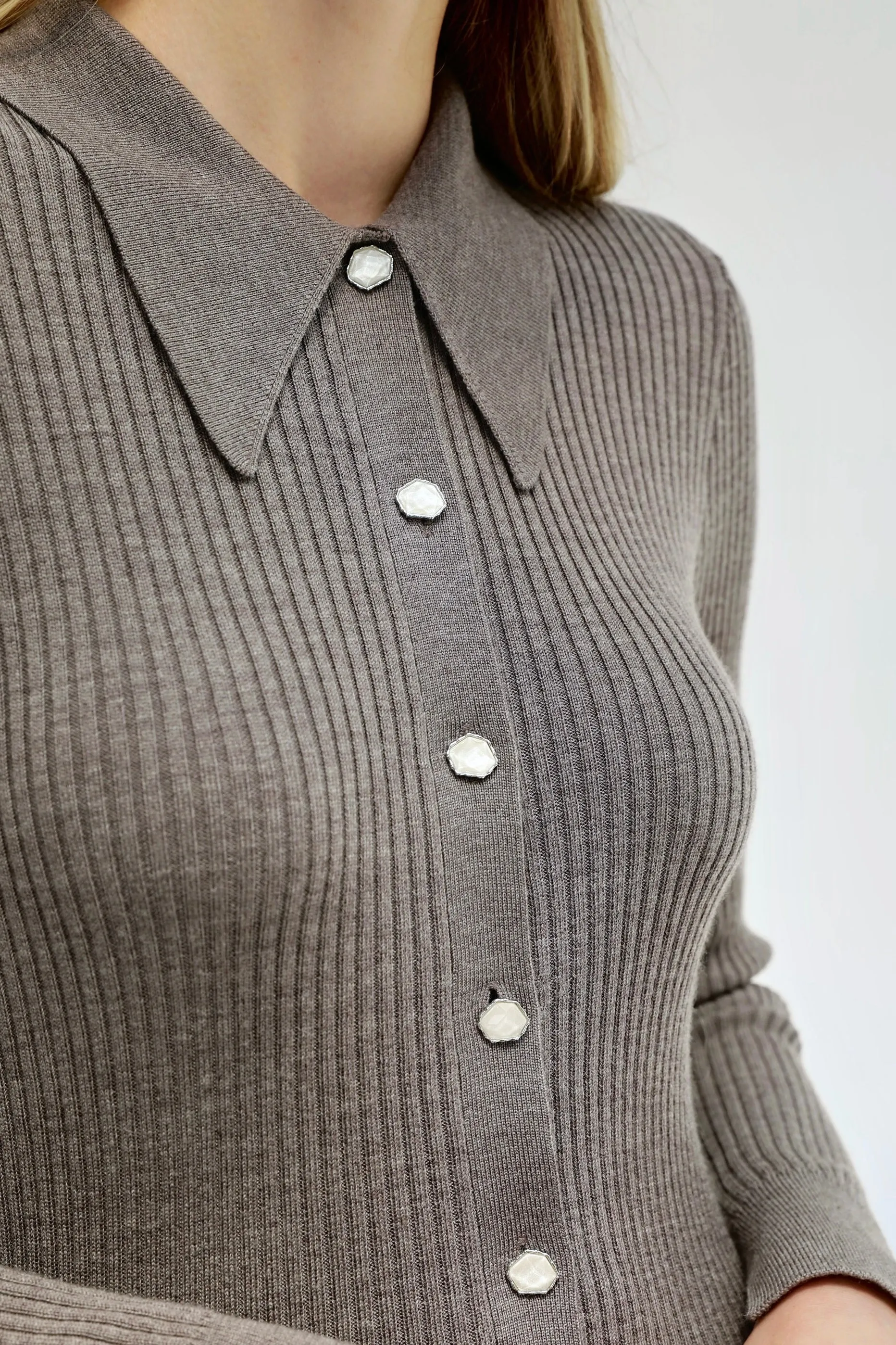 Future Nostalgia Wool Top - Grey