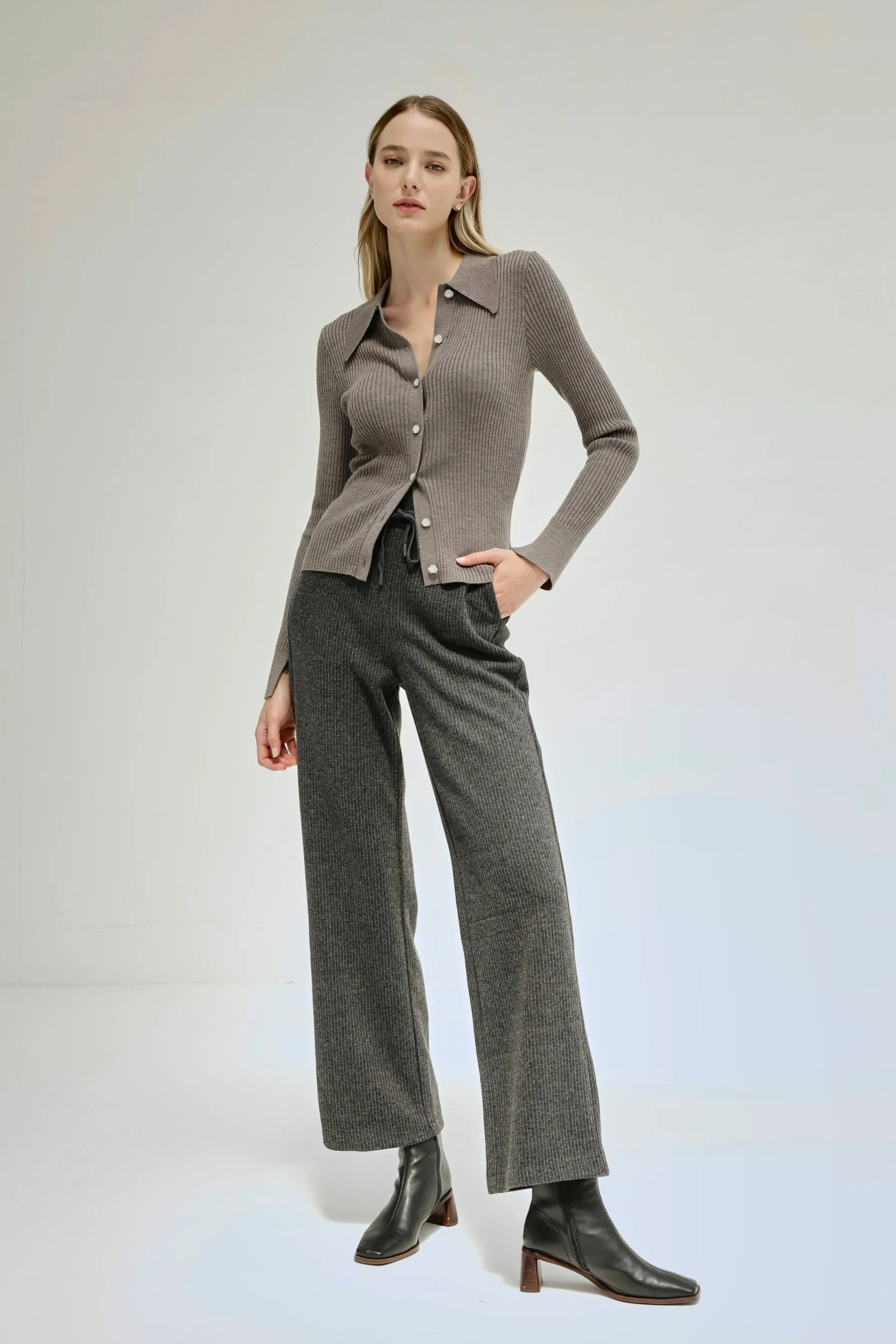 Future Nostalgia Wool Top - Grey