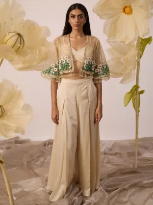 Gazania ivory cape and pant set
