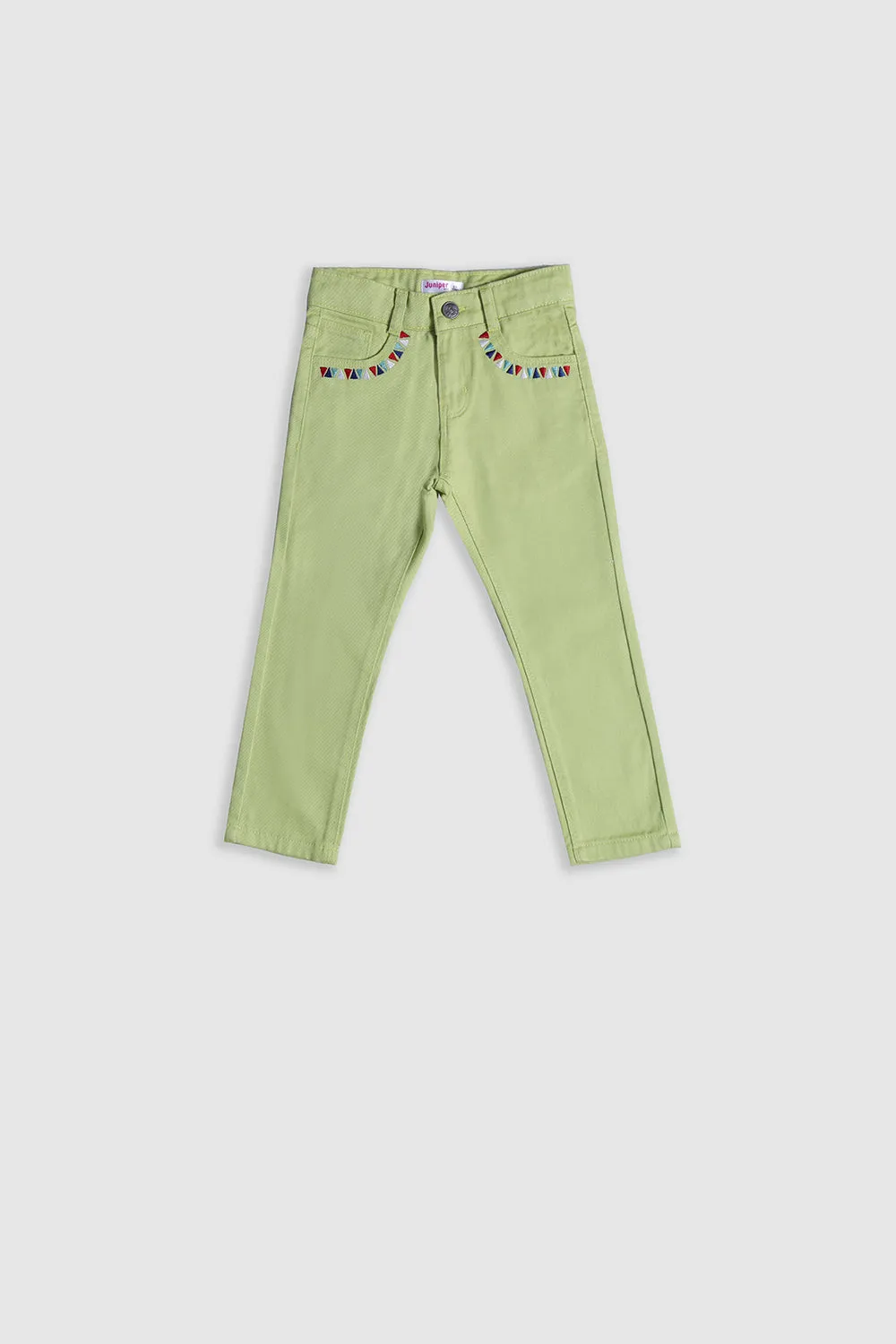 GIRL'S TWILL PENT EMB. - TRIANGLE