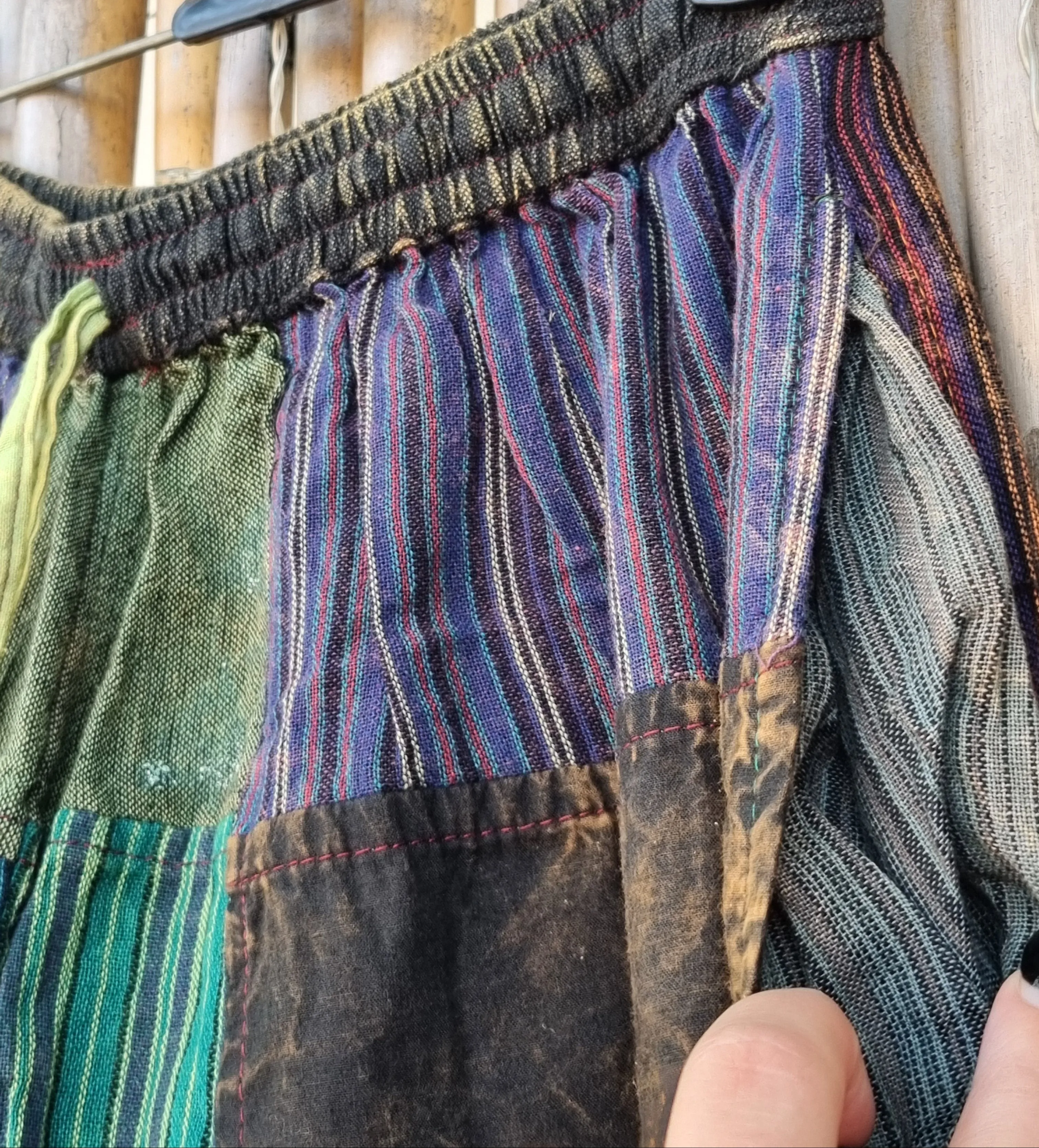 Grapevine Cotton Patchwork Pants (Medium)