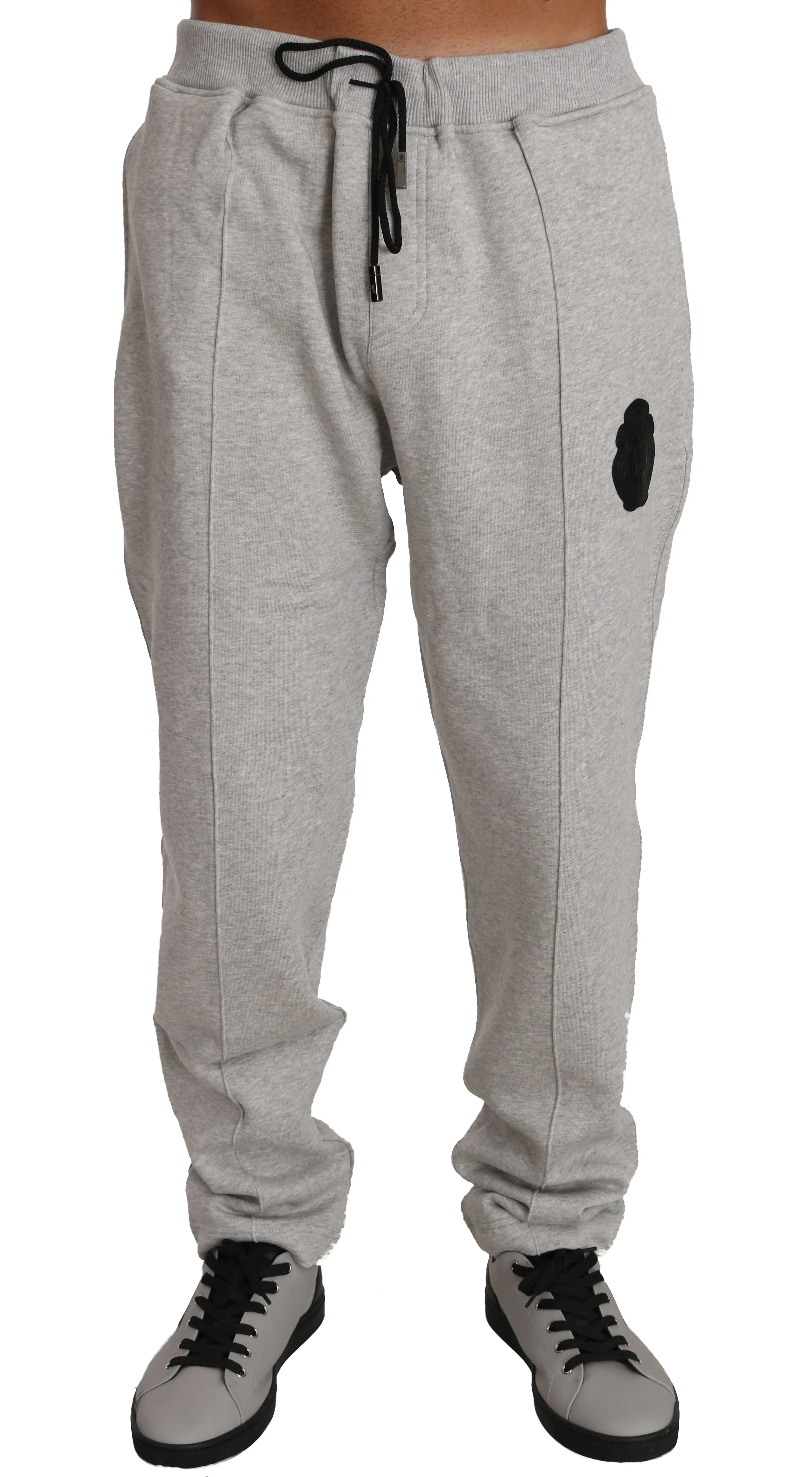 Gray Cotton Sweater Pants Tracksuit