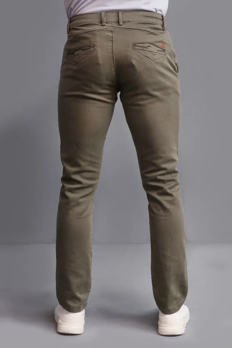 GREEN COTTON CHINOS