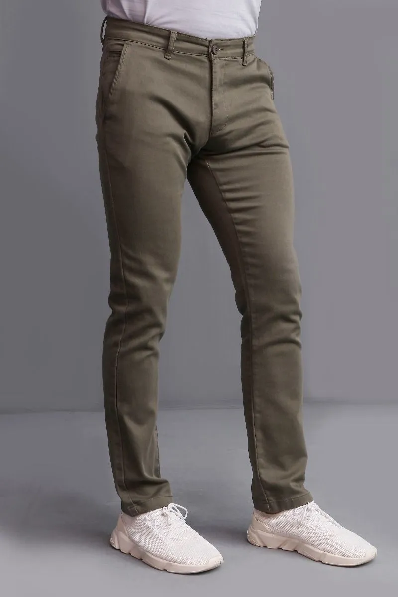 GREEN COTTON CHINOS