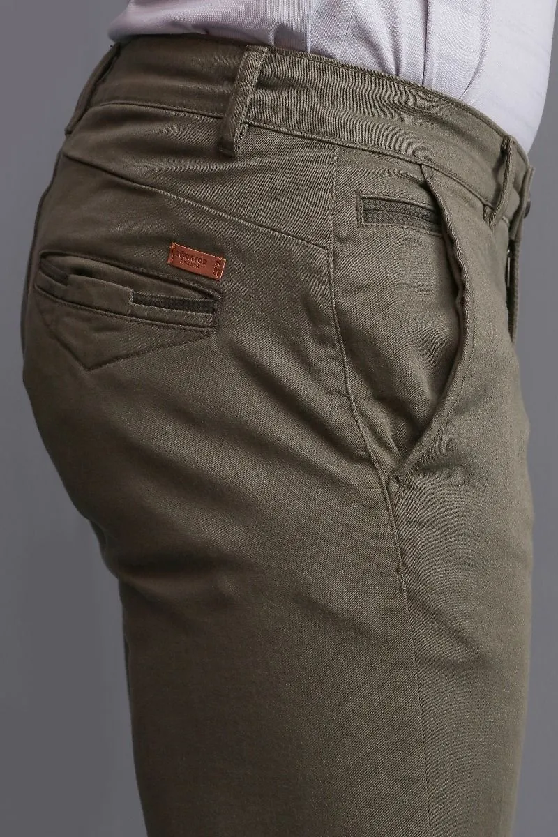 GREEN COTTON CHINOS