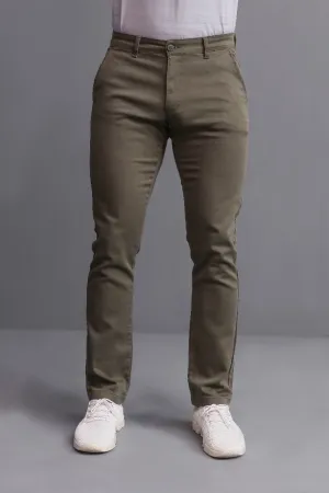 GREEN COTTON CHINOS
