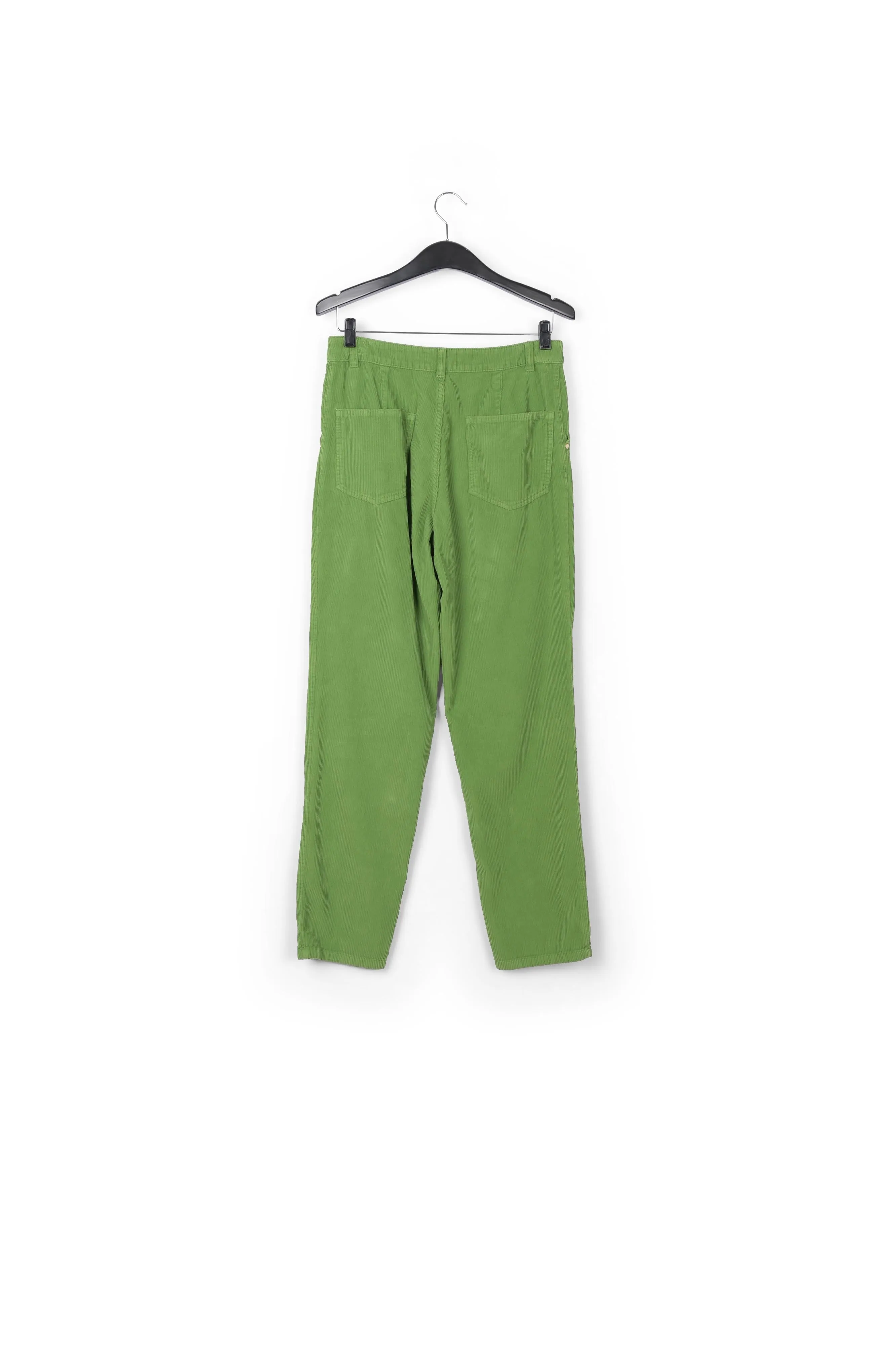 Green cotton-corduroy pants