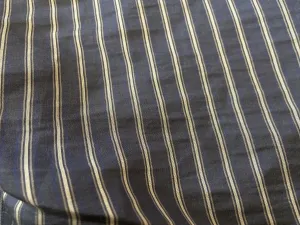 Grey and Blue Striped Cotton