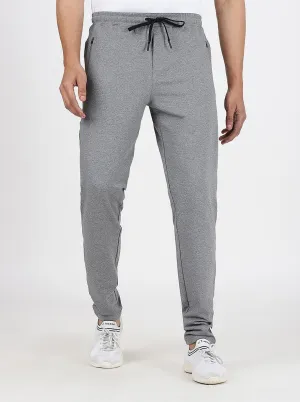 Grey Solid Slim Fit Track Pant | JadeBlue