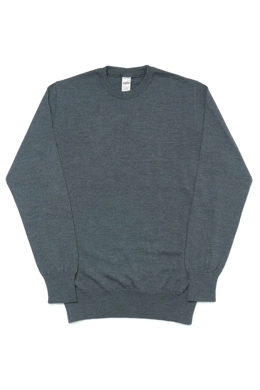 GRP Knitwear Fine Knit Crew SF TEC 1 Merino Grey