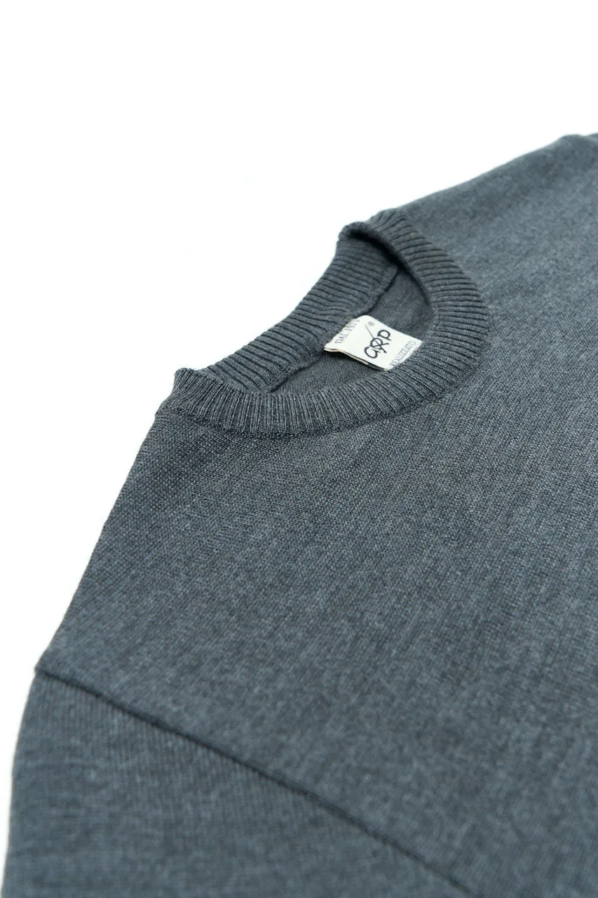 GRP Knitwear Fine Knit Crew SF TEC 1 Merino Grey