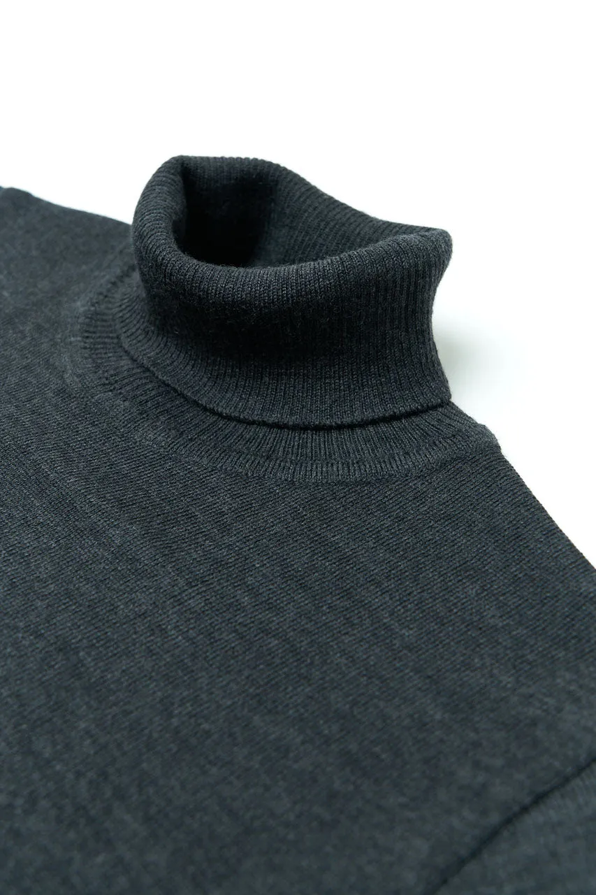 GRP Knitwear Fine Knit Roll Neck SF TEC 1 Merino Charcoal